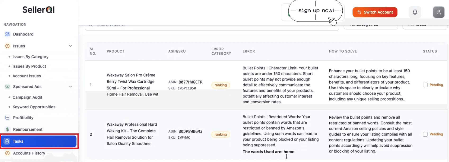 Amazon seller performance optimization
